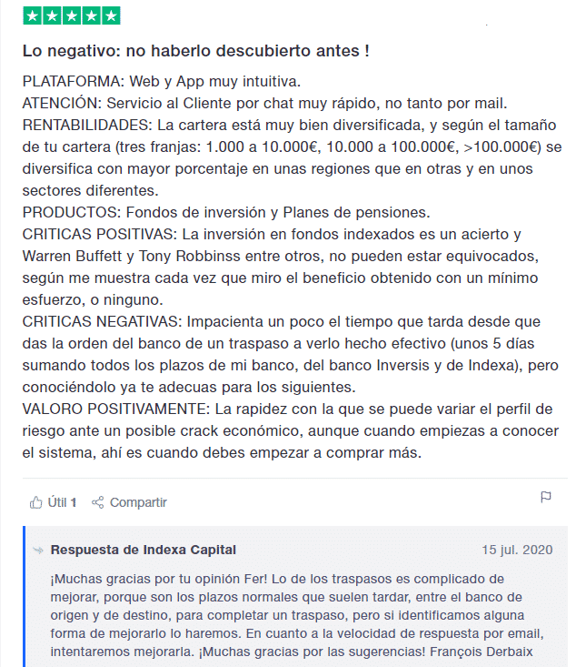Indexa Capital opiniones