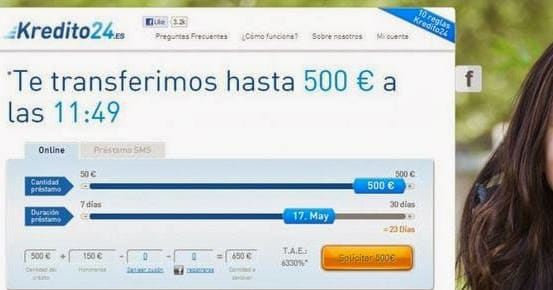 Los microcréditos Kreditech-kredito24 se solicitan por internet.