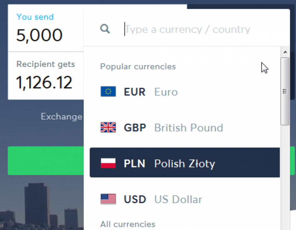 Transferwise es fácil de usar.