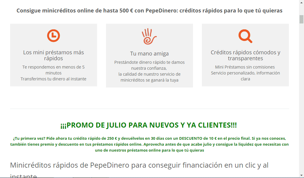 PepeDinero aplica intereses superiores al 20% TAE