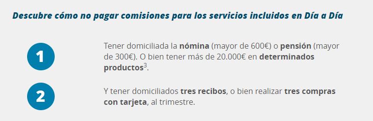 Condiciones del programa Día a Día de CaixaBank