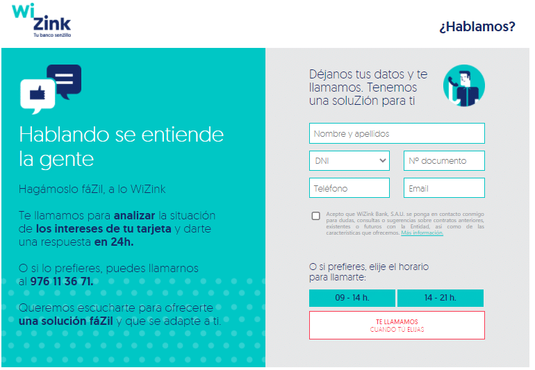 Debes rellenar tus datos y se comunicarán contigo.
