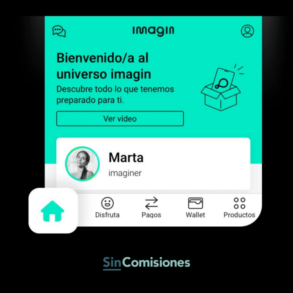 Imagin te da la bienvenida a la app
