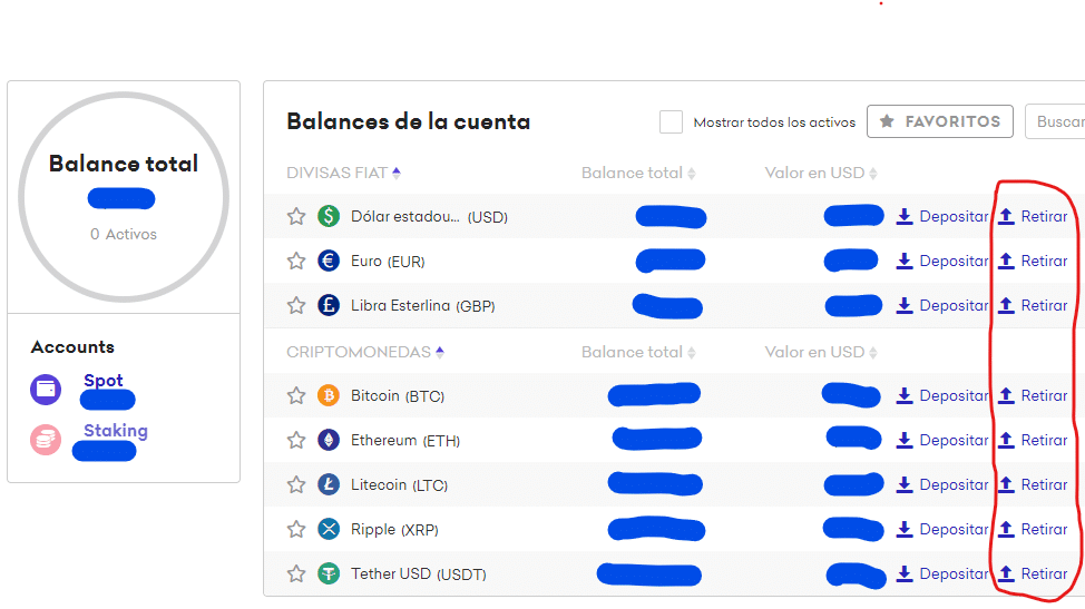 Cómo retirar fondos de Kraken