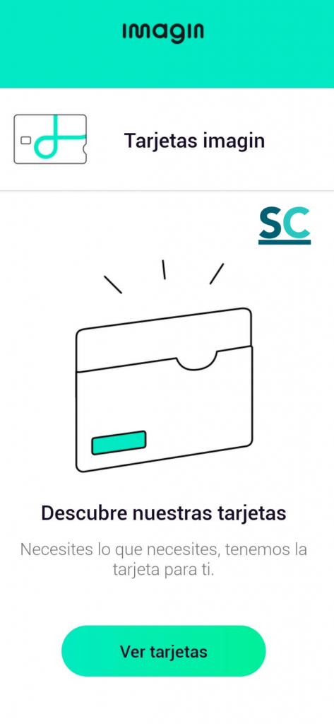 ¿Qué tarjetas ofrece la cuenta de Imagin?
