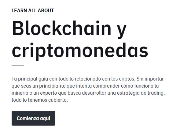 Aprende sobre criptomonedas con Binance