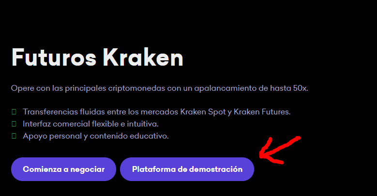 Abrir una cuenta demo en Kraken