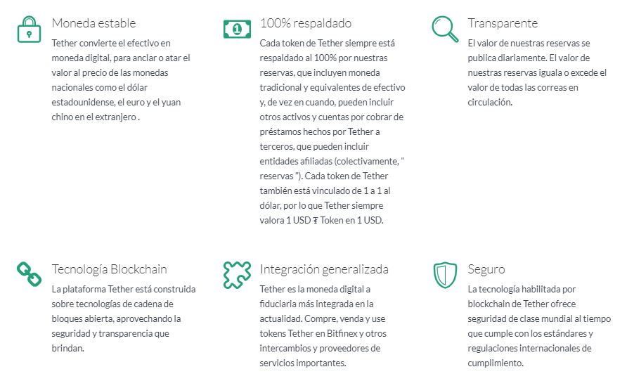 Ventajas de Tether USDT