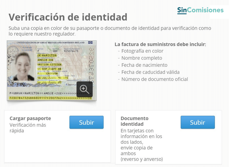 Verificación de identidad en eToro