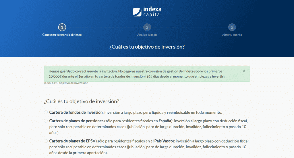 ¿Cuál es tu objetivo de inversión en Indexa Capital?