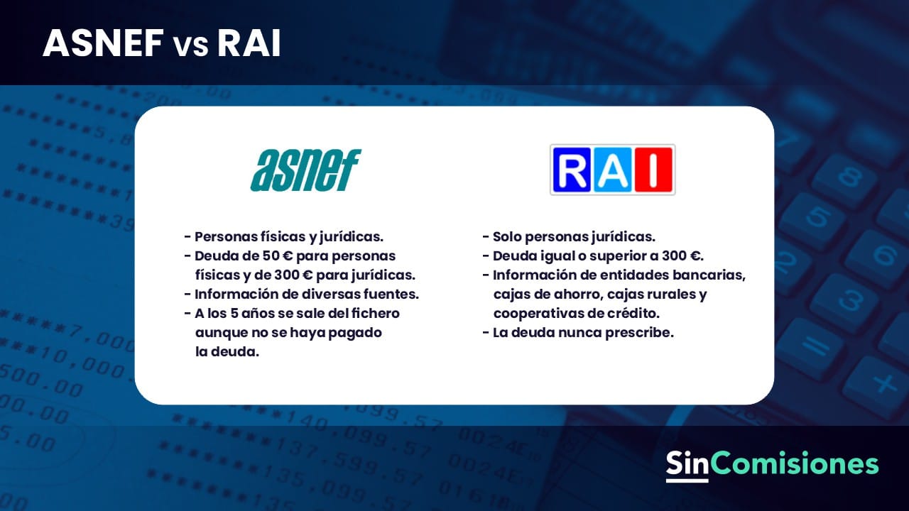 Diferencias entre ASNEF y RAI