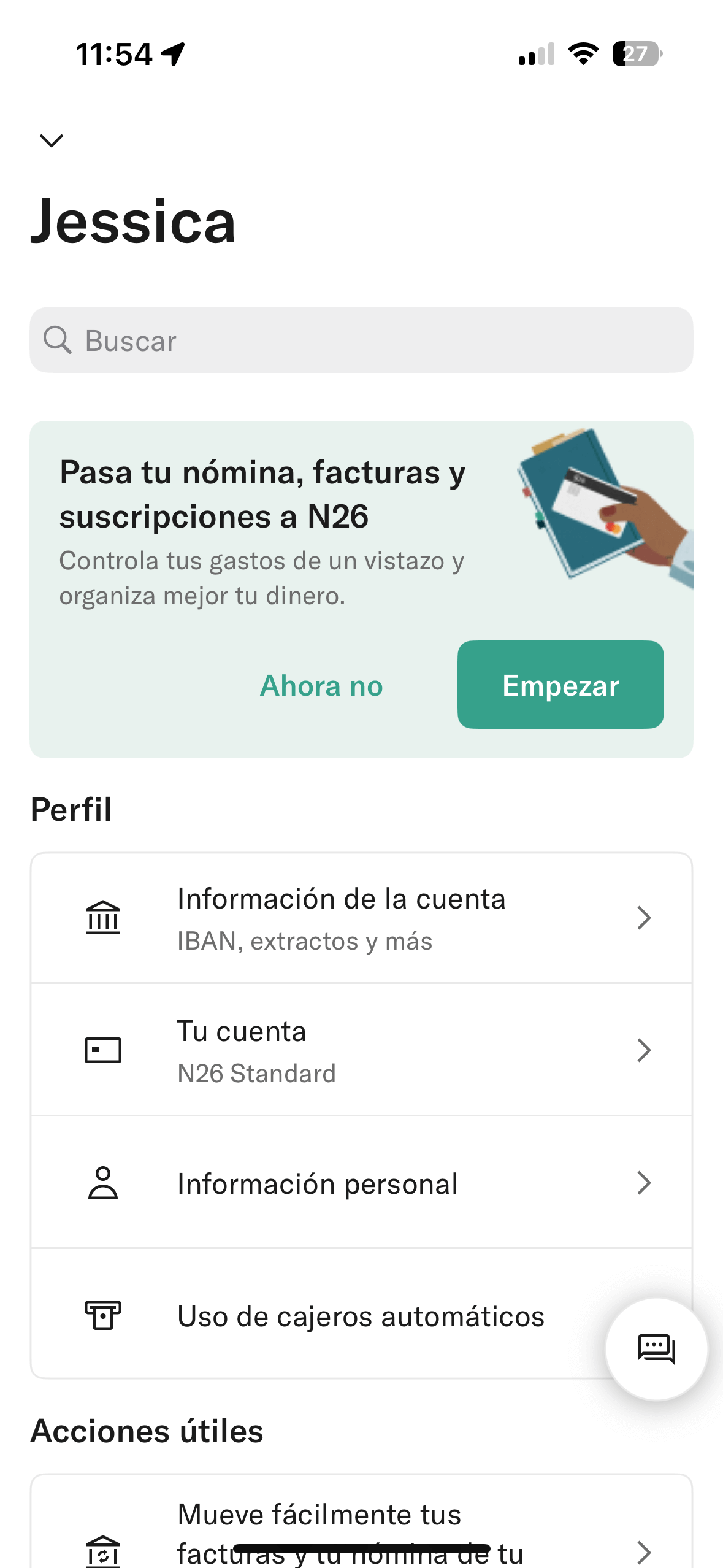 Aplicación N26