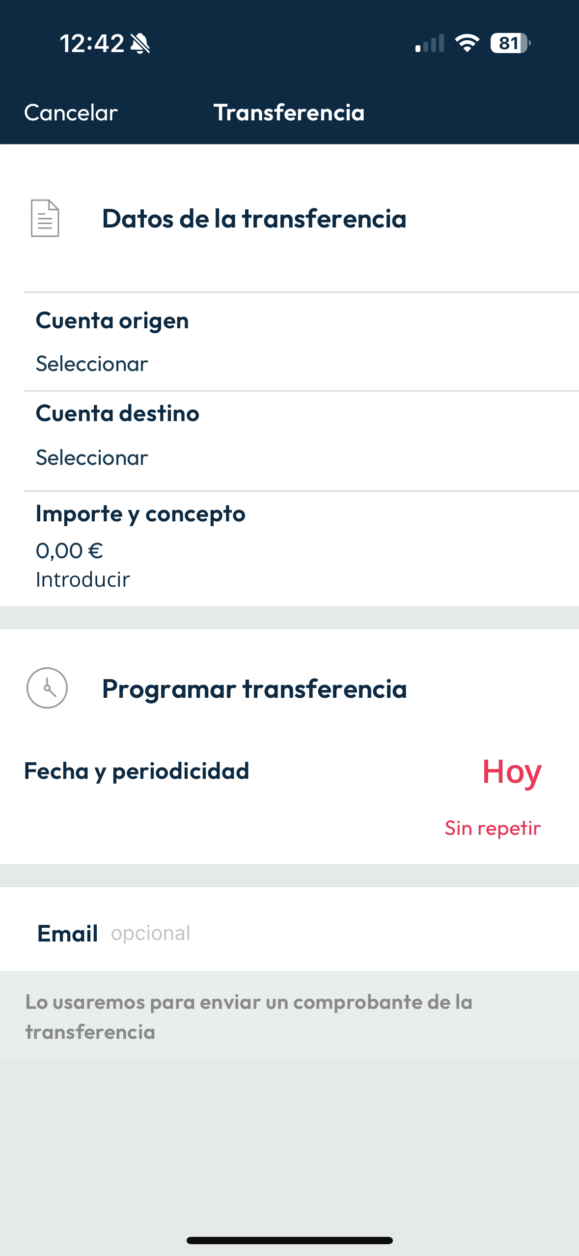 Aplicación de Openbank