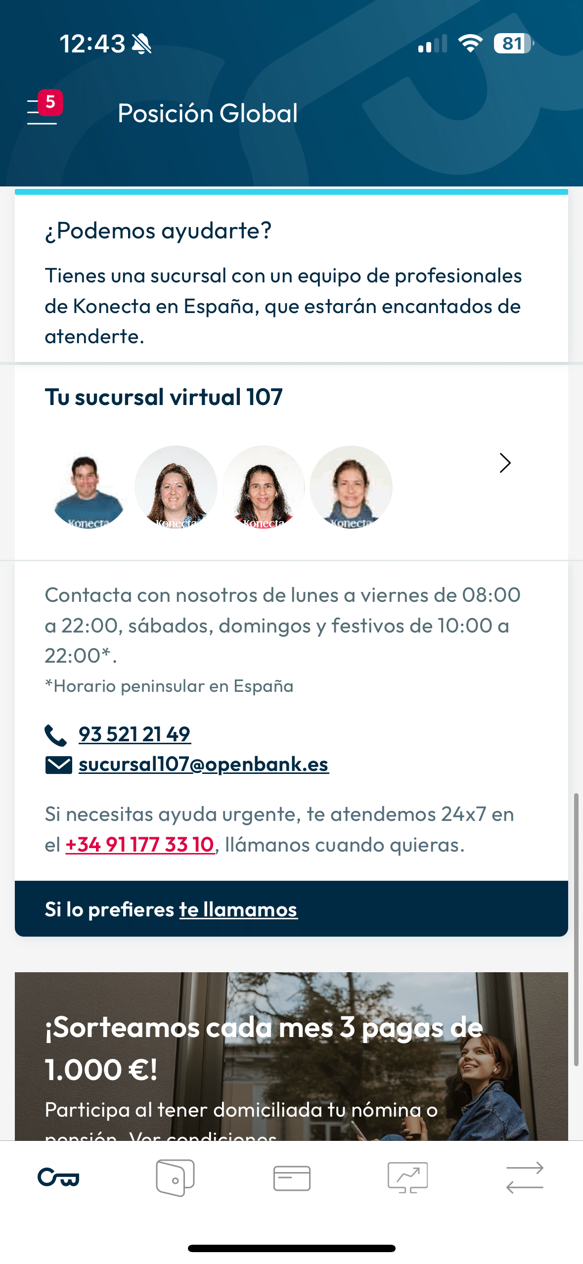 Aplicación de Openbank