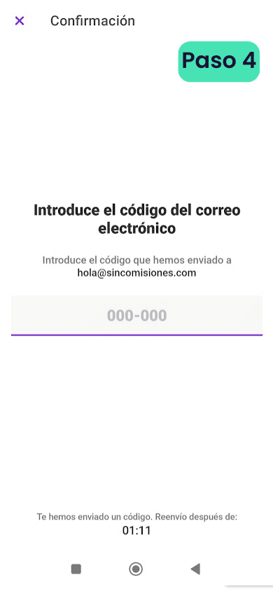 Segundo paso para abrir una cuenta online de Vivid