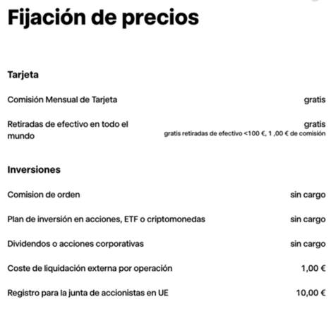 Letra pequeña de la cuenta remunerada de Trade Republic: comisiones y costes