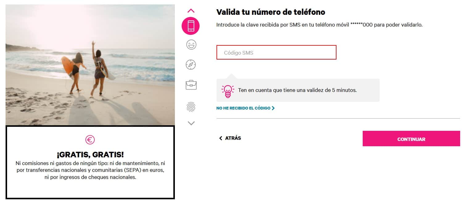 Segundo paso para abrir cuenta EVO Banco