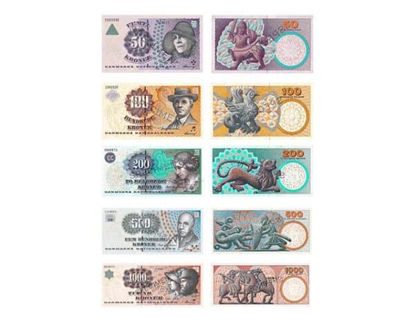 Billetes de coronas danesas