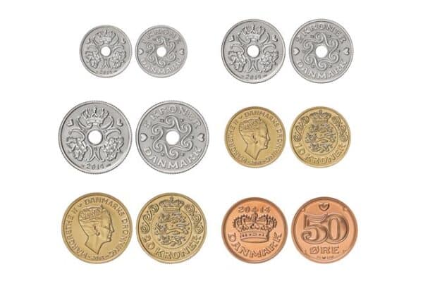 monedas de coronas danesas