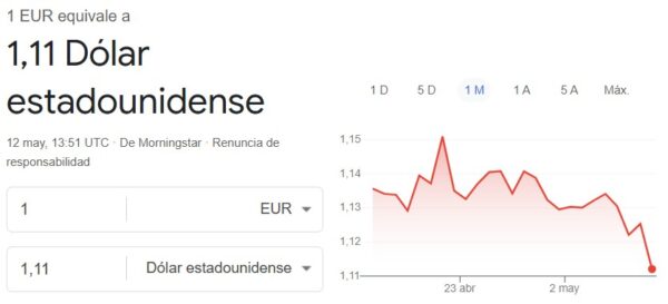euros a dólares