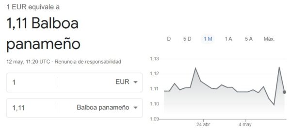 euros a balboas
