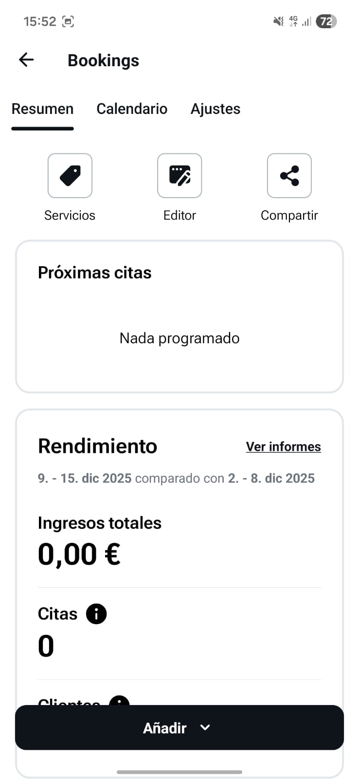 Gestión de reservas en la app de SumUp