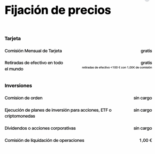 Precios Trade Republic