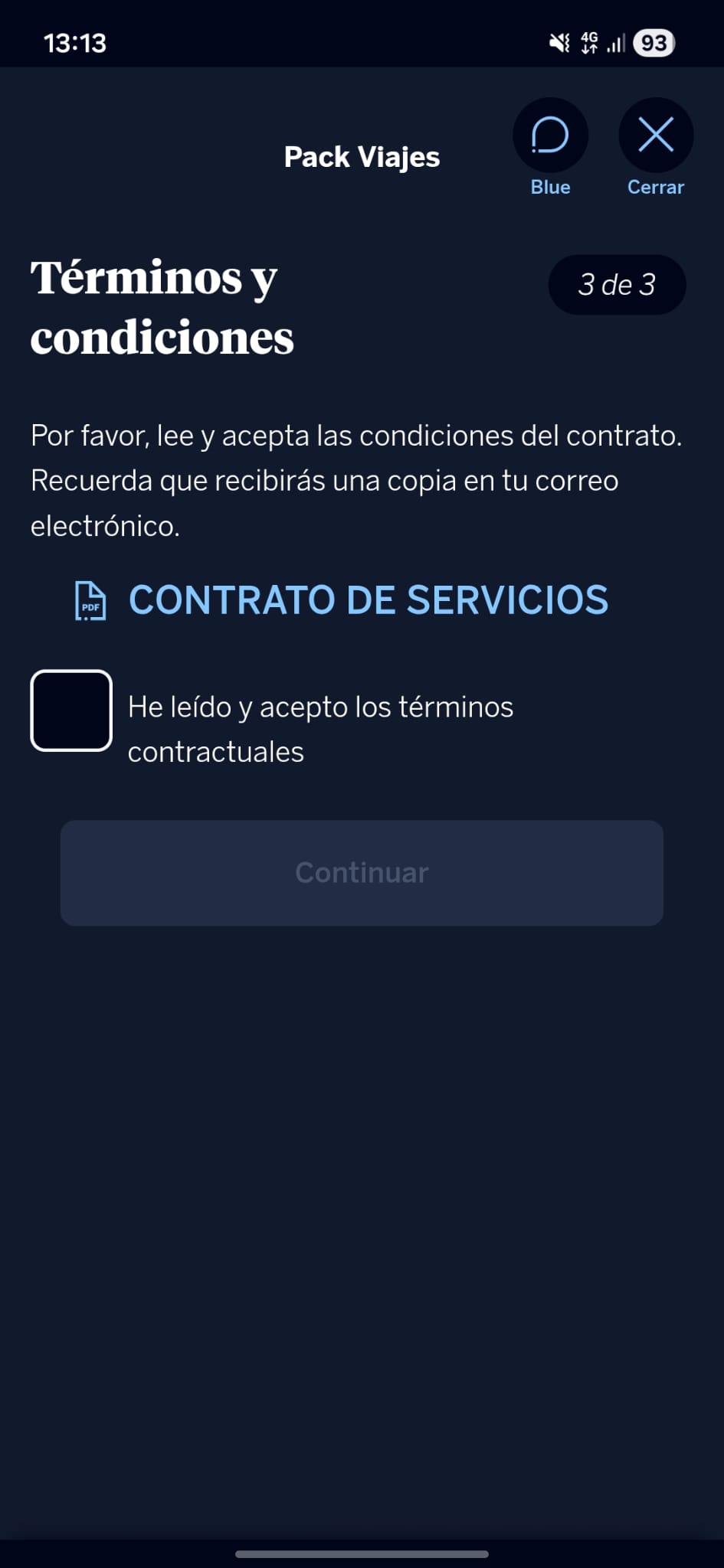 Términos y condiciones del pack viajes de BBVA
