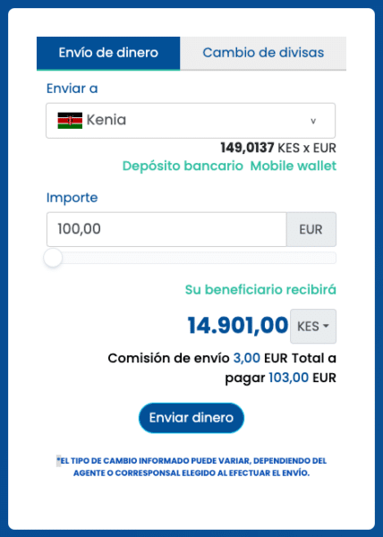 Enviar dinero a Kenia con Money Exchange