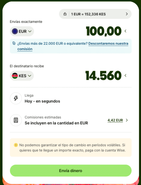 enviar dinero a Kenia con N26