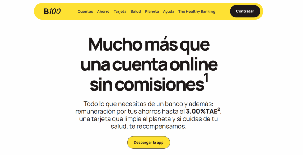 Cuenta para jóvenes de B100