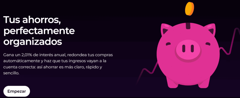 Características de la cuenta remunerada de bunq