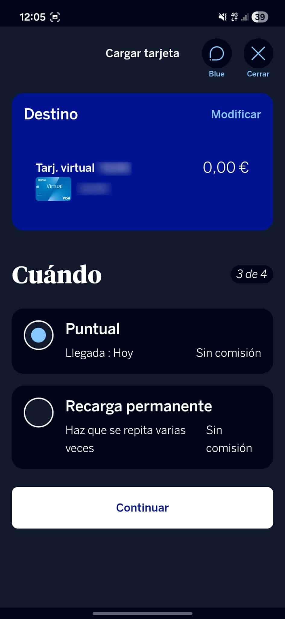 Tarjeta virtual prepago bbva